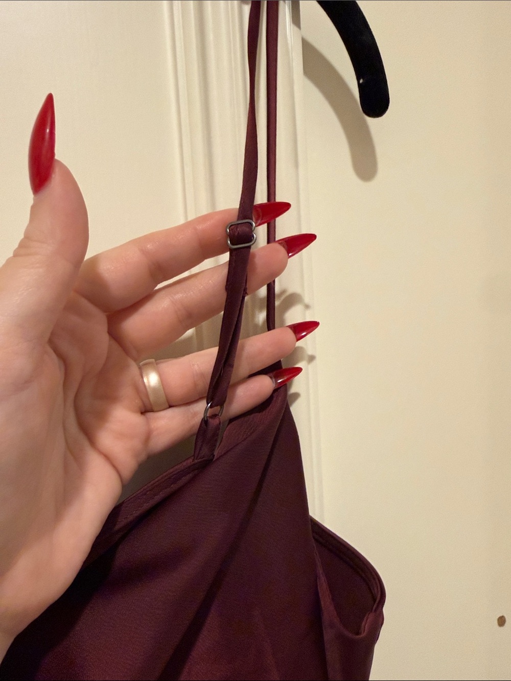 Banana Republic Wine Red Cowl Neck Silk-Blend Cami - Picture 5 of 5
